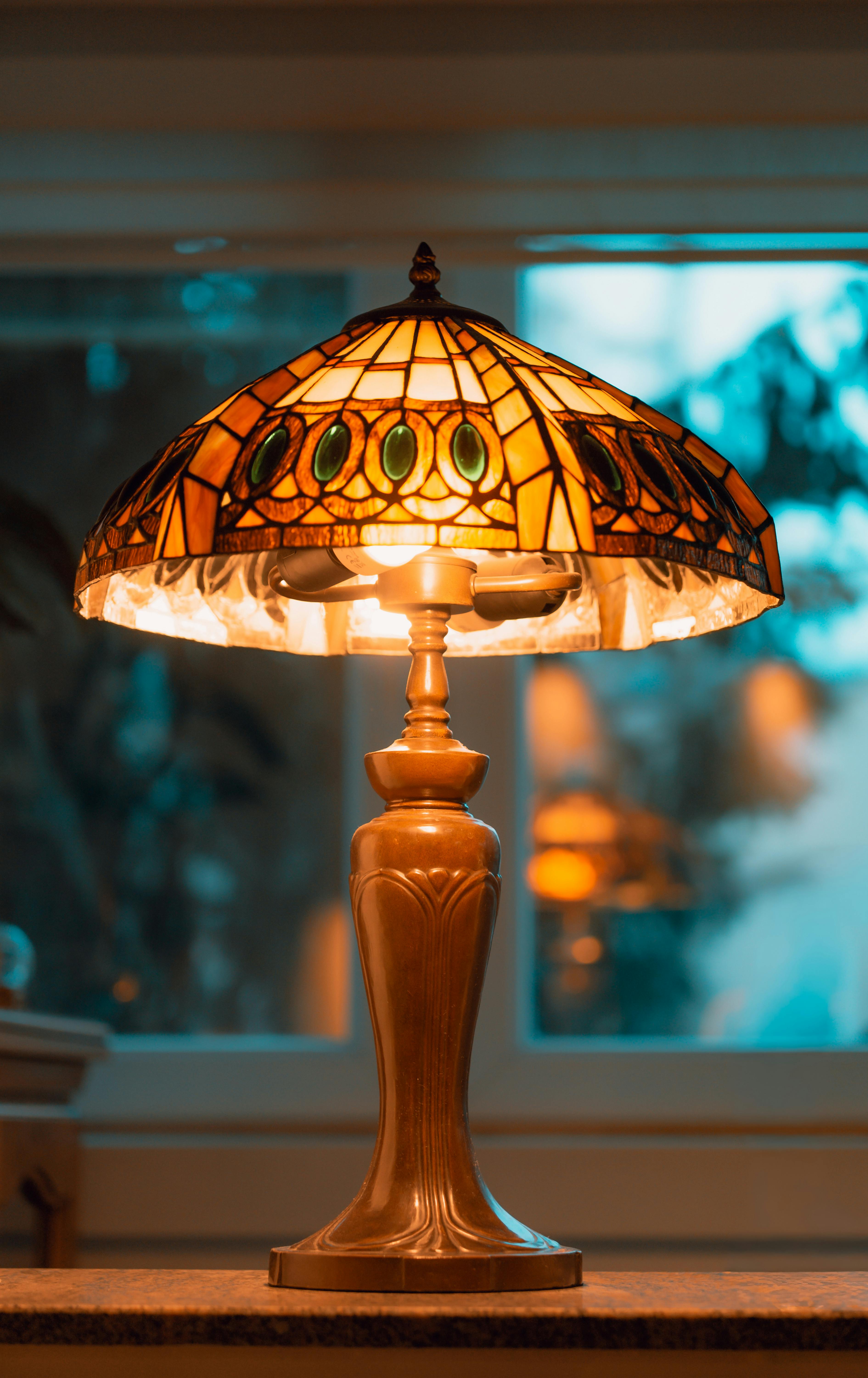 Decorative lamp on modern side table